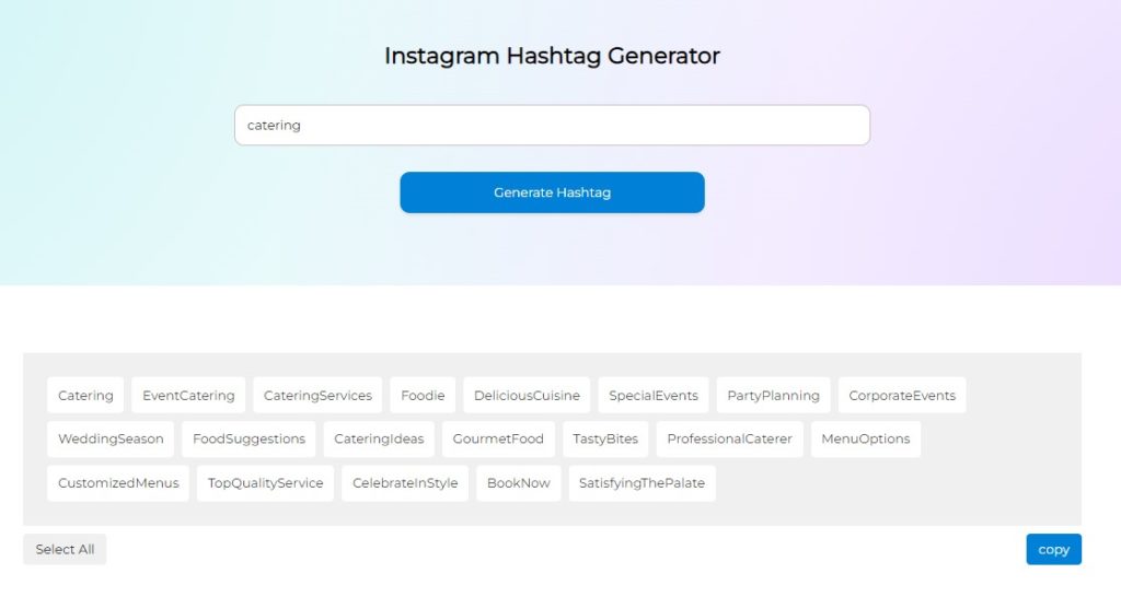 AiGrow's free hashtag generator