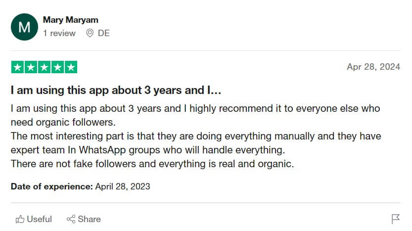 review of a satisfied user about AiGrow