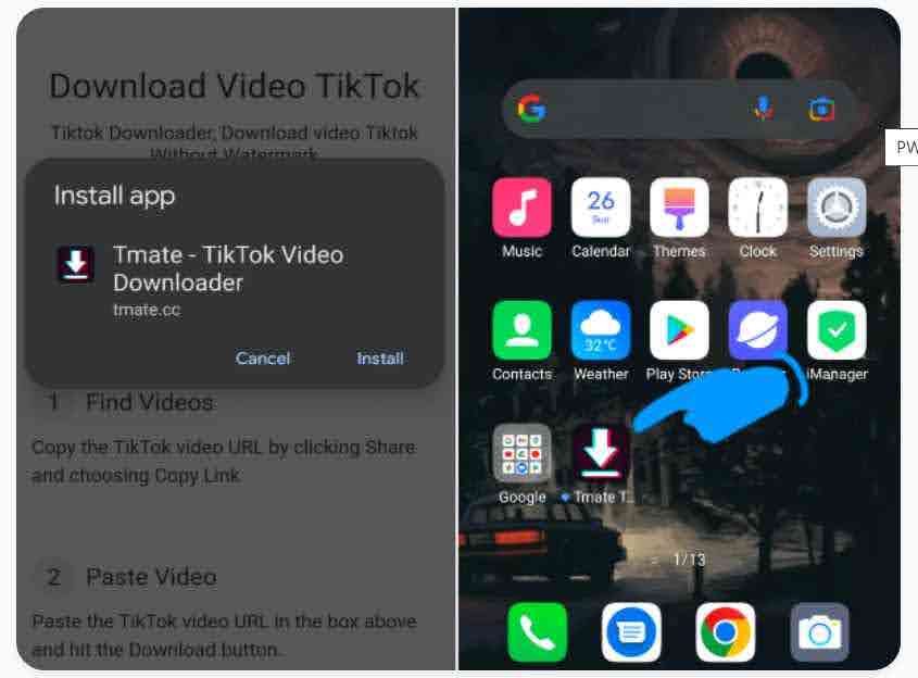 Tmate: Best TikTok Video Downloader App (No Watermark) 